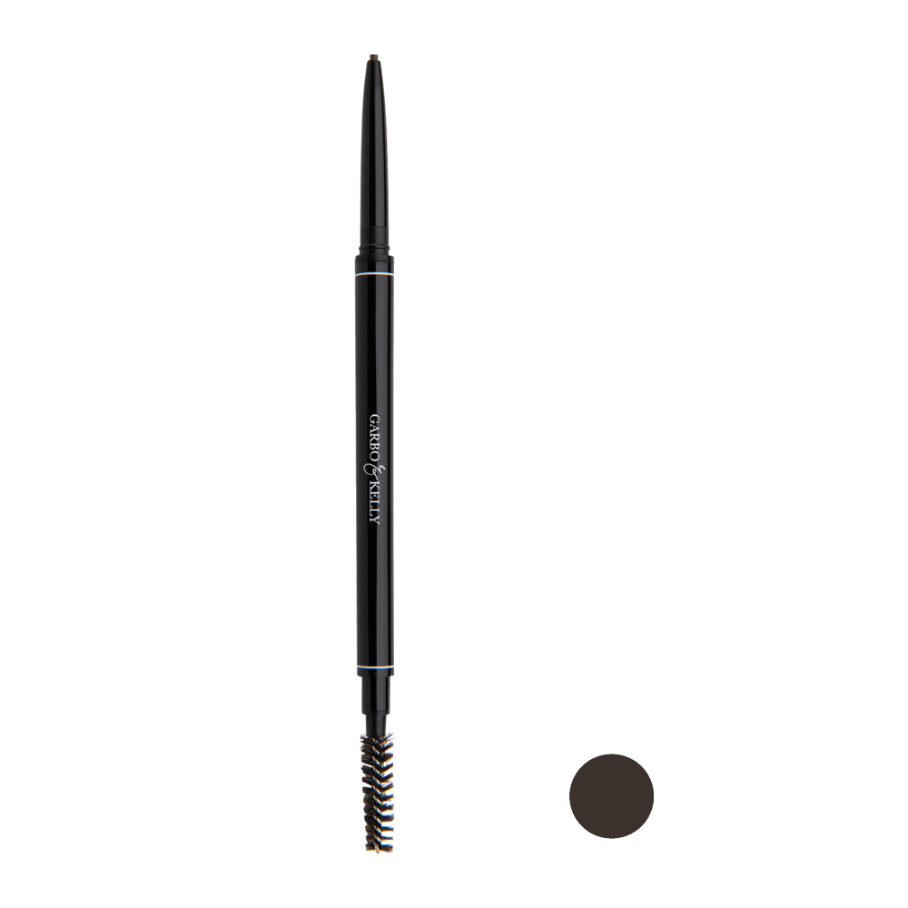 Garbo and Kelly Brow Perfection Pencil with sleek design, featuring a precise tip for defining and filling in eyebrows.