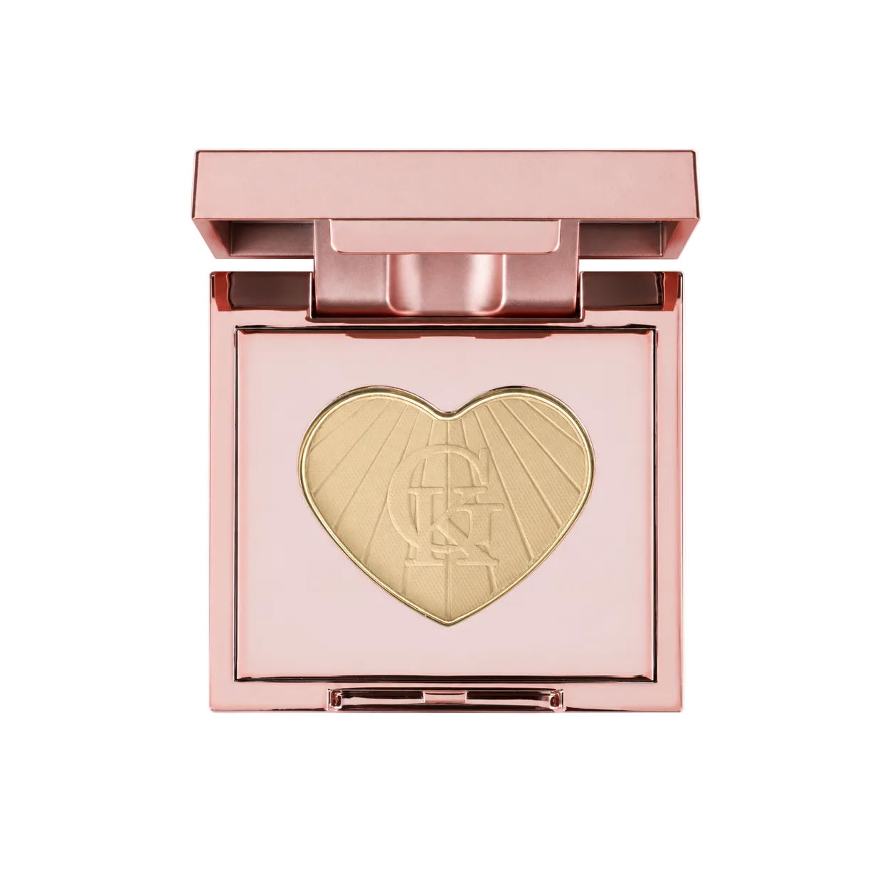 Garbo and Kelly cool blonde talc-free brow powder in a compact, showing the shades and application brush for natural brows.