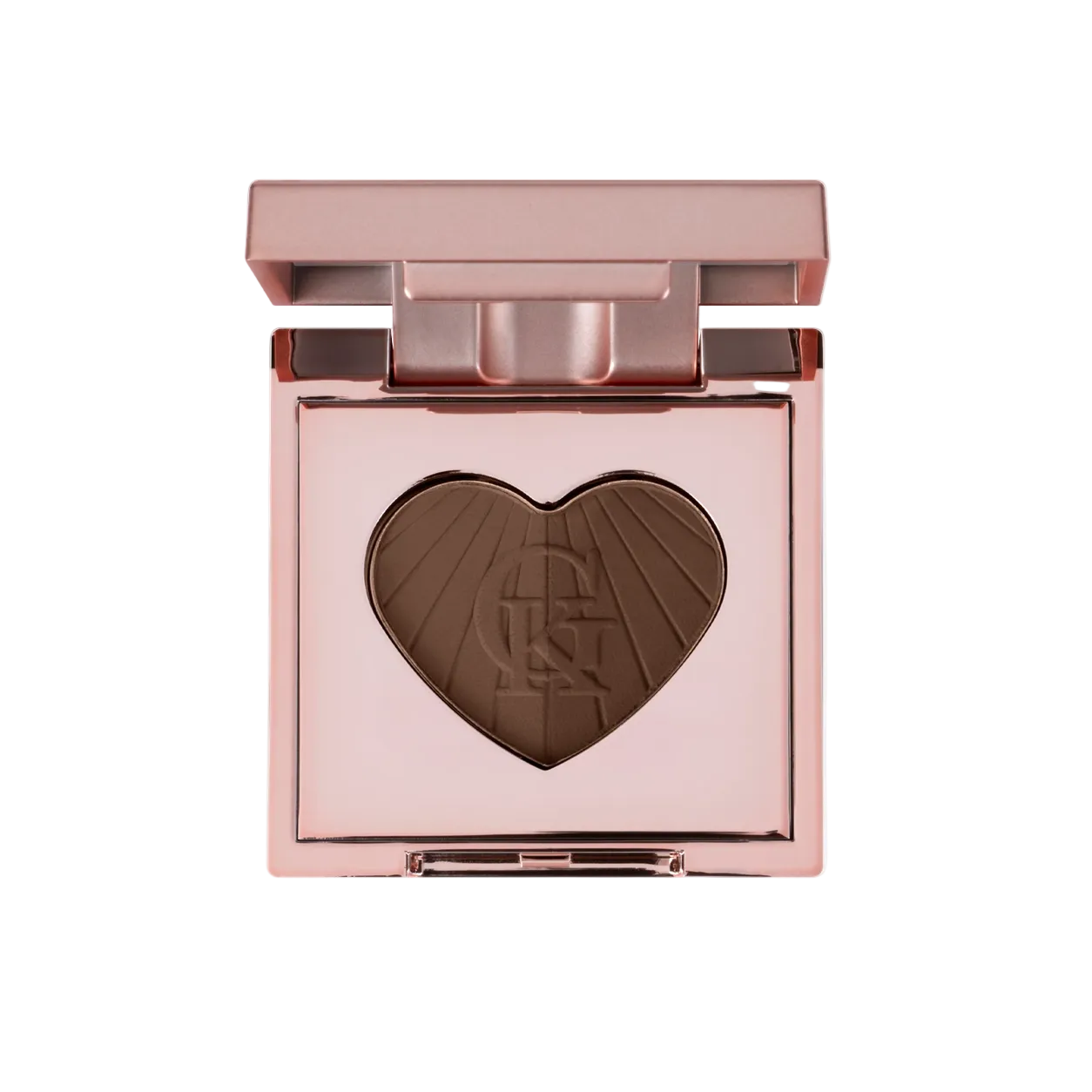 Warm brown Garbo & Kelly Talc-Free Dual Brow Powder in compact with two shades, designed for natural eyebrow shaping and filling.