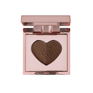 Warm brown Garbo & Kelly Talc-Free Dual Brow Powder in compact with two shades, designed for natural eyebrow shaping and filling.