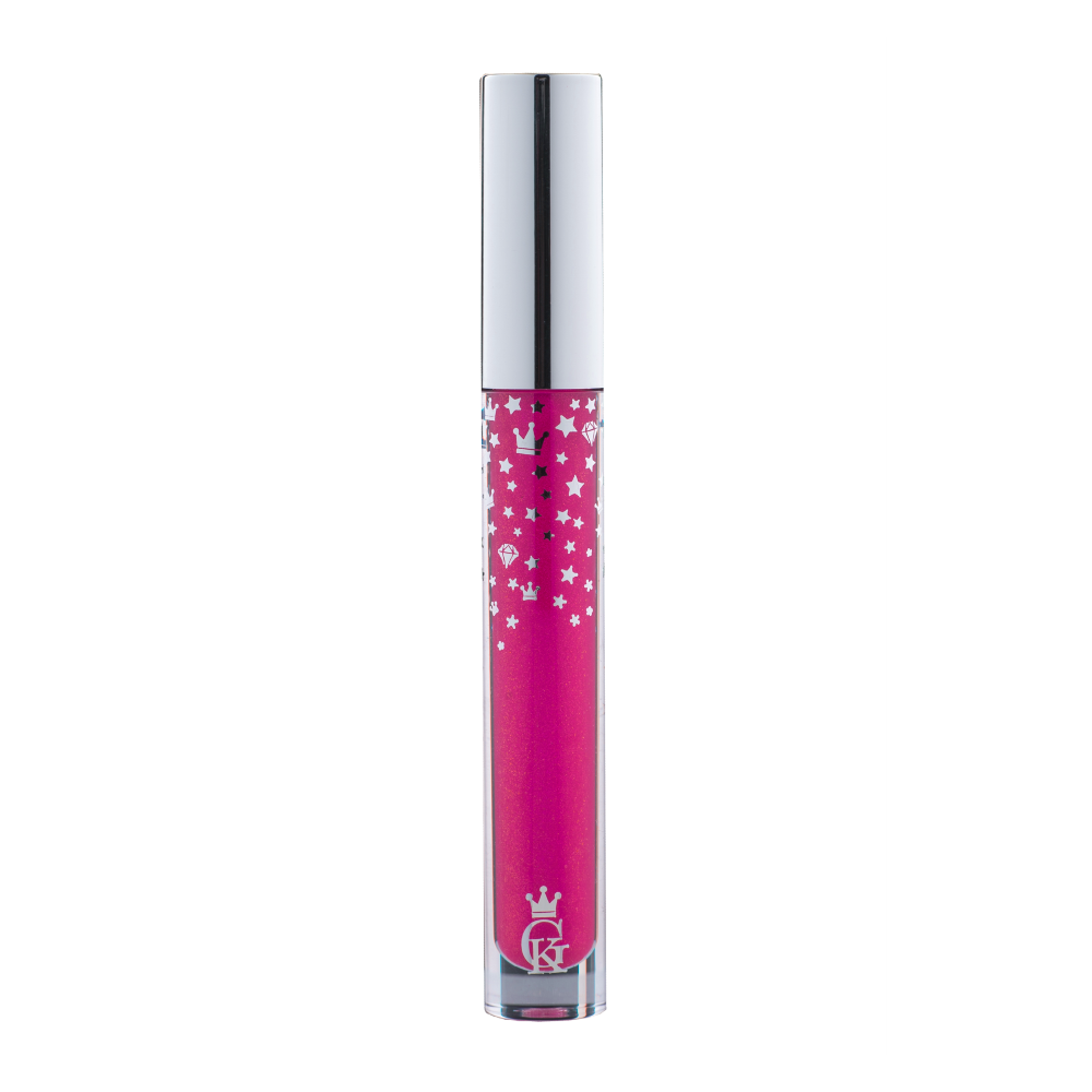 Garbo and Kelly Royalty Gloss liquid lipstick in a shiny, smooth gloss finish with a sleek applicator wand.