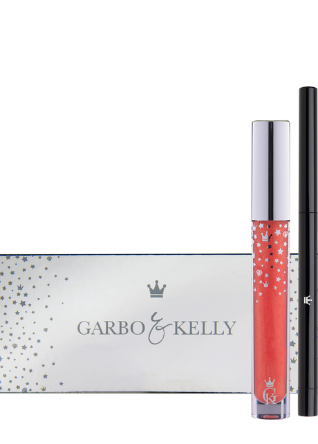 Garbo and Kelly Royalty Gloss Kit Inc Lip Definer set featuring a glossy lip kit with lip liner and gloss in elegant packaging.