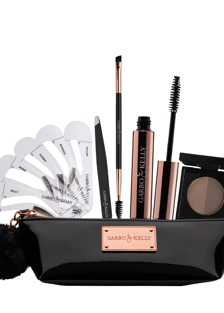 Garbo and Kelly Brow Couture Set, a complete brow kit with powders and tools for perfect, natural-looking eyebrows.