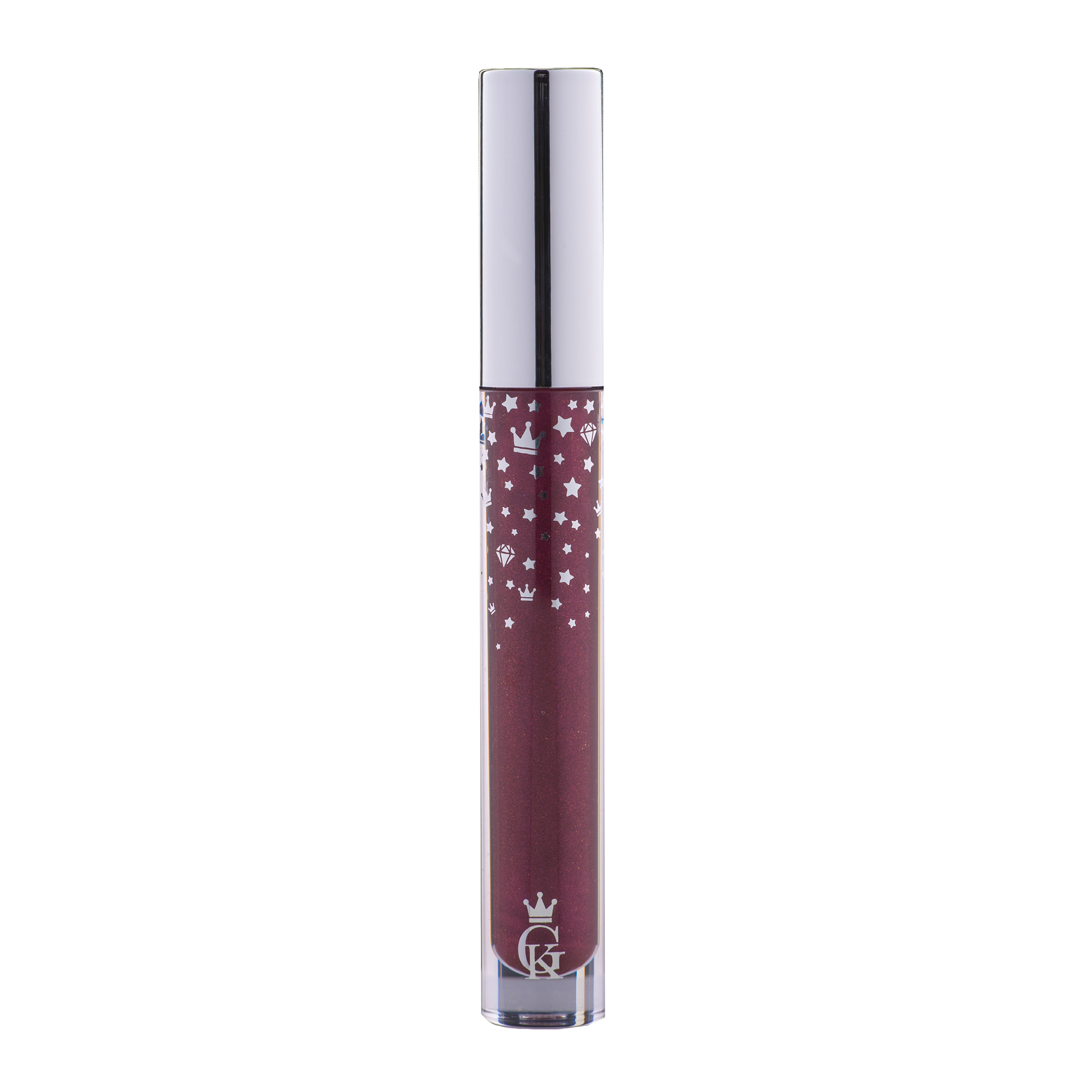 Garbo and Kelly Royalty Gloss liquid lipstick in a shiny, smooth gloss finish, displayed in a sleek tube with applicator.