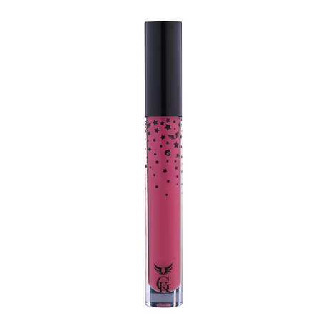 Garbo and Kelly Rock Liquid Matte Lipstick tube with applicator, showcasing vibrant matte liquid lipstick color.
