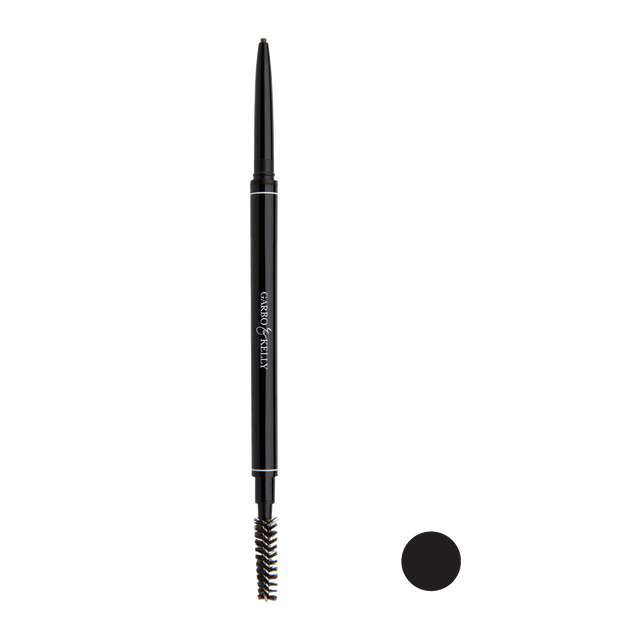 Garbo and Kelly Brow Perfection Pencil showing a close-up of the pencil tip and packaging for natural eyebrow shaping and definition.