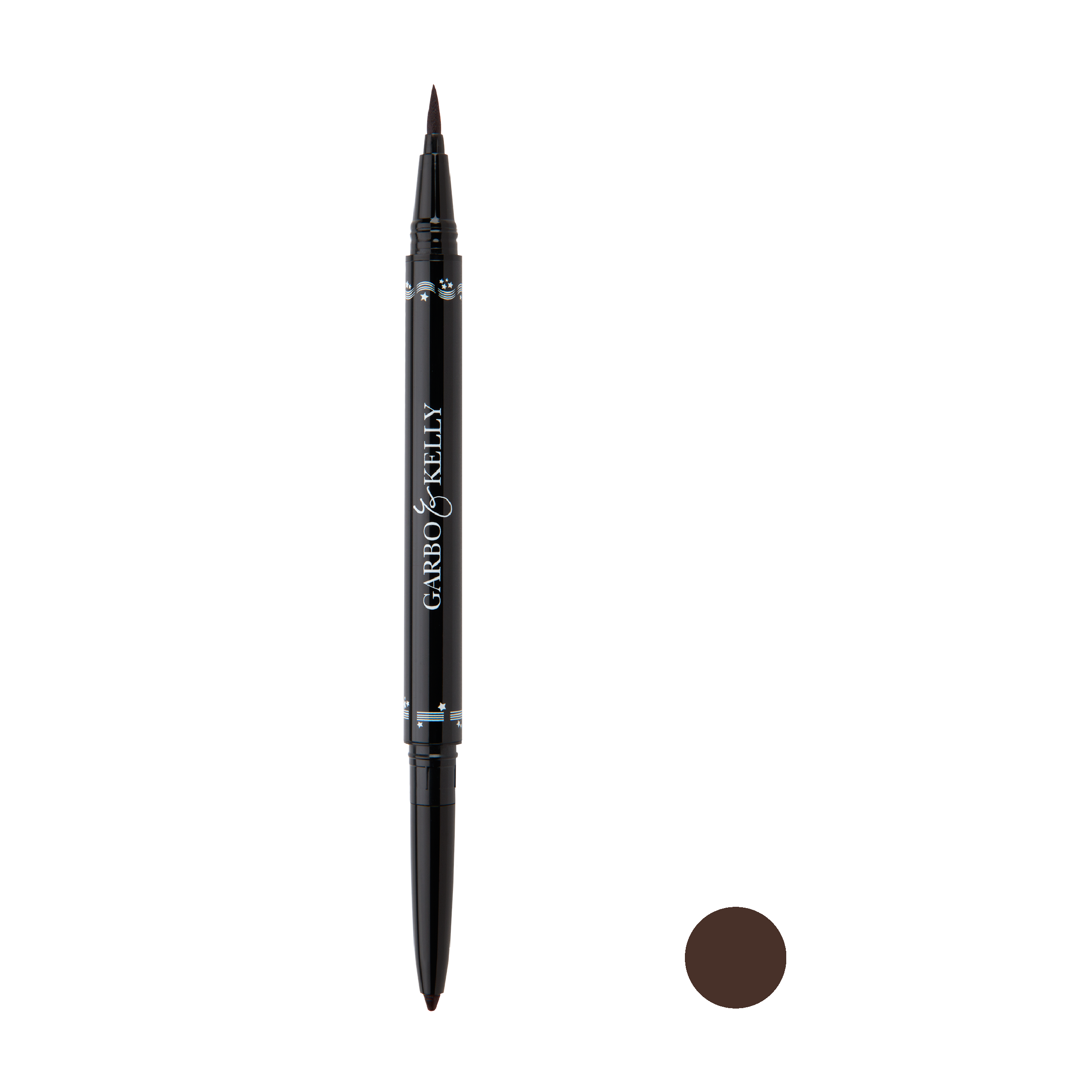 Garbo and Kelly Femme Fatale dual brown eyeliner for eyes with sleek design and precise application.