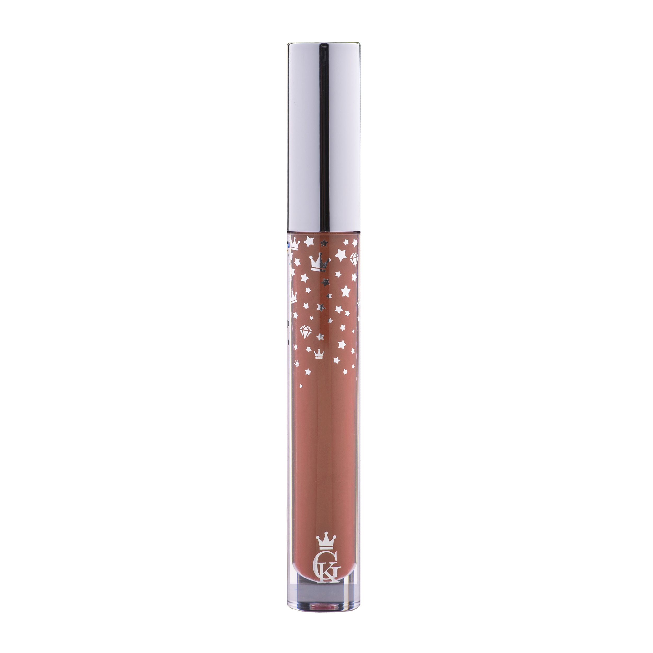 Garbo and Kelly Royalty Gloss liquid lipstick in a shiny, smooth gloss finish with a sleek packaging design.