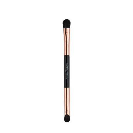 Garbo and Kelly double eyeshadow brush with two brush heads, ideal for precise eye makeup application and blending.